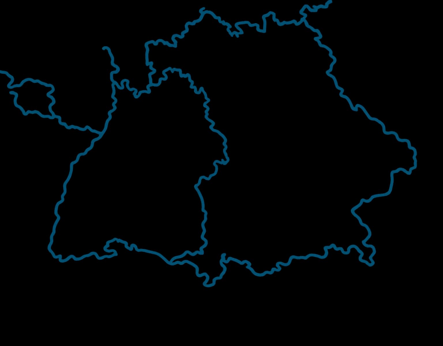 Karte Süddeutschland – Standorte Alltagshilfe-Süd